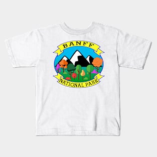 BANFF NATIONAL PARK ALBERTA CANADA Skiing Ski Mountain Mountains Boating Hiking Kids T-Shirt